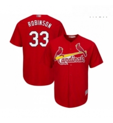 Mens St Louis Cardinals 33 Drew Robinson Replica Red Cool Base Baseball Jersey 