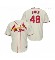Mens St Louis Cardinals 48 Harrison Bader Replica Cream Alternate Cool Base Baseball Jersey 