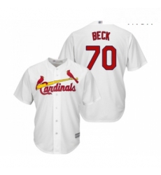 Mens St Louis Cardinals 70 Chris Beck Replica White Home Cool Base Baseball Jersey 