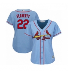 Women's St. Louis Cardinals #22 Jack Flaherty Authentic Light Blue Alternate Cool Base Baseball Player Jersey