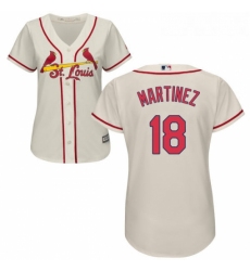 Womens Majestic St Louis Cardinals 18 Carlos Martinez Authentic Cream Alternate Cool Base MLB Jersey