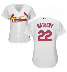 Womens Majestic St Louis Cardinals 22 Mike Matheny Authentic White Home Cool Base MLB Jersey