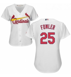 Womens Majestic St Louis Cardinals 25 Dexter Fowler Replica White Home Cool Base MLB Jersey