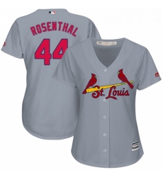 Womens Majestic St Louis Cardinals 44 Trevor Rosenthal Authentic Grey Road Cool Base MLB Jersey