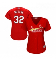 Womens St Louis Cardinals 32 Matt Wieters Replica Red Alternate Cool Base Baseball Jersey 