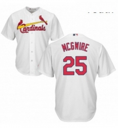 Youth Majestic St Louis Cardinals 25 Mark McGwire Replica White Home Cool Base MLB Jersey