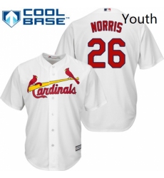 Youth Majestic St Louis Cardinals 26 Bud Norris Authentic White Home Cool Base MLB Jersey 