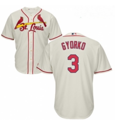Youth Majestic St Louis Cardinals 3 Jedd Gyorko Authentic Cream Alternate Cool Base MLB Jersey