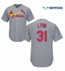 Youth Majestic St Louis Cardinals 31 Lance Lynn Authentic Grey Road Cool Base MLB Jersey