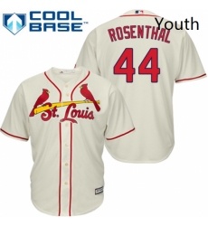 Youth Majestic St Louis Cardinals 44 Trevor Rosenthal Replica Cream Alternate Cool Base MLB Jersey