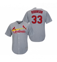 Youth St Louis Cardinals 33 Drew Robinson Replica Grey Road Cool Base Baseball Jersey 
