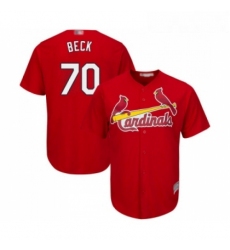 Youth St Louis Cardinals 70 Chris Beck Replica Red Alternate Cool Base Baseball Jersey 