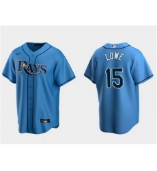Men Tampa Bay Rays 15 Josh Lowe Light Blue Cool Base Stitched Baseball Jersey