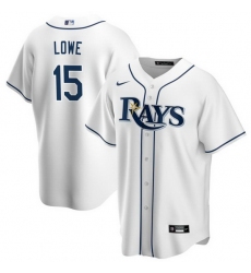 Men Tampa Bay Rays 15 Josh Lowe White Cool Base Stitched Baseball Jersey