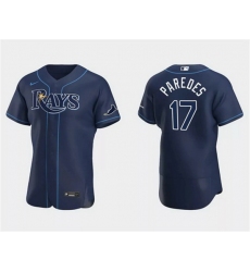 Men Tampa Bay Rays 17 Isaac Paredes White Flex Base Stitched Baseball JerseyS
