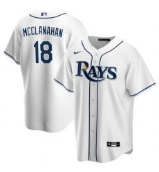 Men Tampa Bay Rays 18 Shane McClanahan White Cool Base Stitched Baseball Jersey