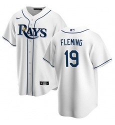 Men Tampa Bay Rays 19 Josh Fleming White Cool Base Stitched Baseball Jersey
