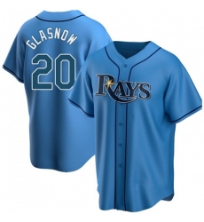 Men Tampa Bay Rays 20 Tyler Glasnow Blue Cool Base Stitched Baseball Jersey