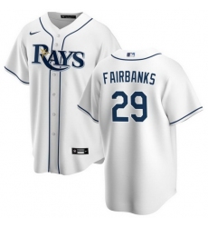 Men Tampa Bay Rays 29 Pete Fairbanks White Cool Base Stitched Baseball Jersey