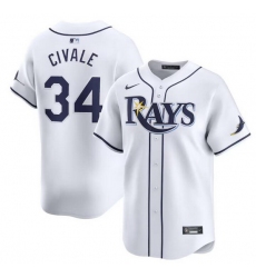 Men Tampa Bay Rays 34 Aron Civale White Home Limited Stitched Baseball Jersey