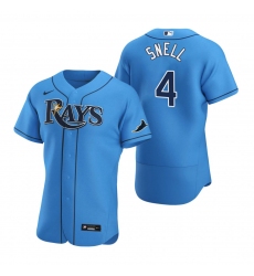 Men Tampa Bay Rays 4 Blake Snell Men Nike Light Blue Alternate 2020 Flex Base Player MLB Jersey