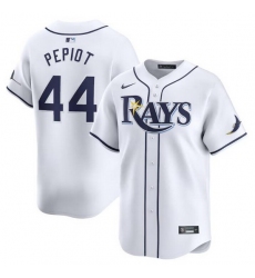 Men Tampa Bay Rays 44 Ryan Pepiot White Home Limited Stitched Baseball Jersey