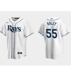 Men Tampa Bay Rays 55 Luke Raley White Cool Base Stitched Baseball Jersey