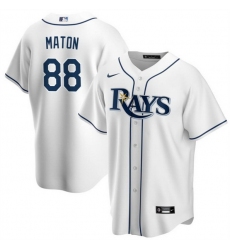 Men Tampa Bay Rays 88 Phil Maton White Cool Base Stitched Baseball Jersey