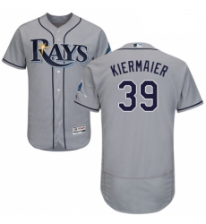 Mens Majestic Tampa Bay Rays 39 Kevin Kiermaier Grey Road Flex Base Authentic Collection MLB Jersey