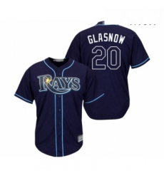 Mens Tampa Bay Rays 20 Tyler Glasnow Replica Navy Blue Alternate Cool Base Baseball Jersey 