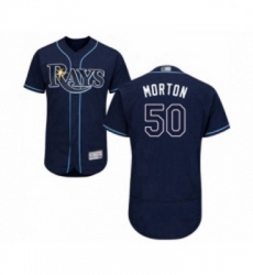 Mens Tampa Bay Rays 50 Charlie Morton Navy Blue Alternate Flex Base Authentic Collection Baseball Jersey