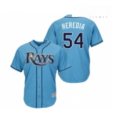 Mens Tampa Bay Rays 54 Guillermo Heredia Replica Light Blue Alternate 2 Cool Base Baseball Jersey 