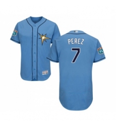 Mens Tampa Bay Rays 7 Michael Perez Columbia Alternate Flex Base Authentic Collection Baseball Jersey