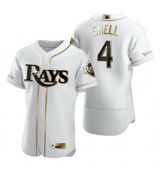 Tampa Bay Rays 4 Blake Snell White Nike Mens Authentic Golden Edition MLB Jersey