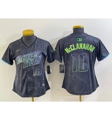 Women Tampa Bay Rays 18 Shane McClanahan Charcoal 2024 City Connect Limited Stitched Baseball Jersey 8