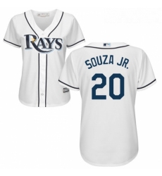 Womens Majestic Tampa Bay Rays 20 Steven Souza Authentic White Home Cool Base MLB Jersey
