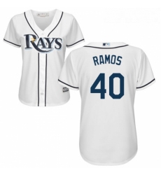 Womens Majestic Tampa Bay Rays 40 Wilson Ramos Replica White Home Cool Base MLB Jersey