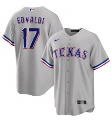 Men Texas Rangers 17 Nathan Eovaldi Grey Cool Base Stitched Baseball Jersey