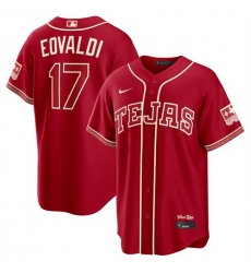 Men Texas Rangers 17 Nathan Eovaldi Red 2026 City Connect Stadium Stitched Baseball Jersey Men Texas Rangers 17 Nathan Eovaldi Red 2026 City Connect Stadium Stitched Baseball Jersey
