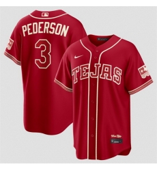 Men Texas Rangers  3 Joc Pederson Red 2026 City Connect Stadium Stitched Baseball Jersey