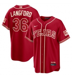 Men Texas Rangers 36 Wyatt Langford Red 2026 City Connect Stadium Stitched Baseball Jersey Men Texas Rangers 36 Wyatt Langford Red 2026 City Connect Stadium Stitched Baseball Jersey