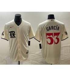 Men Texas Rangers 53 Adolis Garc EDa Cream City Connect Cool Base Stitched Baseball Jersey