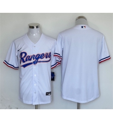 Men Texas Rangers Blank White Cool Base Stitched Baseball Jersey