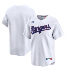 Men Texas Rangers Blank White Cooperstown Collection Limited Stitched Baseball Jersey