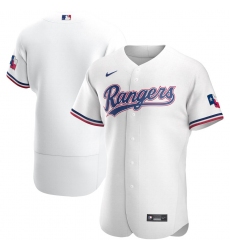 Men Texas Rangers Men Nike White Home 2020 Flex Base MLB Jersey