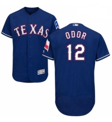 Mens Majestic Texas Rangers 12 Rougned Odor Royal Blue Alternate Flex Base Authentic Collection MLB Jersey 
