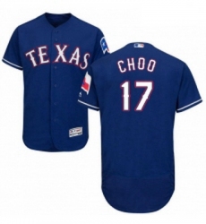 Mens Majestic Texas Rangers 17 Shin Soo Choo Royal Blue Alternate Flex Base Authentic Collection MLB Jersey