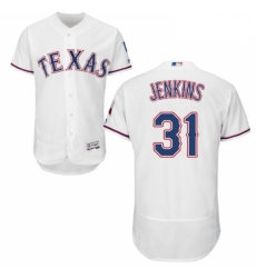 Mens Majestic Texas Rangers 31 Ferguson Jenkins White Flexbase Authentic Collection MLB Jersey