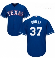 Mens Majestic Texas Rangers 37 Jason Grilli Replica Royal Blue Alternate 2 Cool Base MLB Jersey 