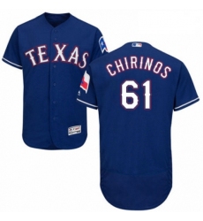 Mens Majestic Texas Rangers 61 Robinson Chirinos Royal Blue Alternate Flex Base Authentic Collection MLB Jersey